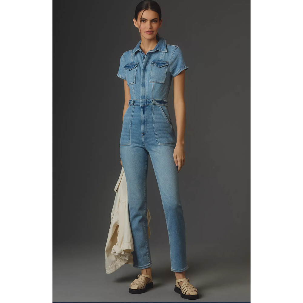 NWT Good American Fit For Success Denim Jumpsuit - Medium
